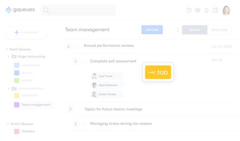 GQueues’ Work Management Features .